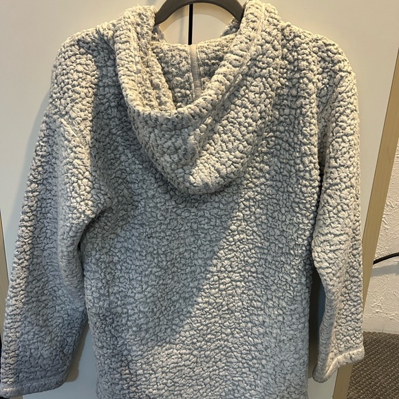 Joe Fresh Grey Fuzzy Sherpa Hoodie size XS - Picture 2 of 4